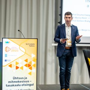 Модератор панельной дискуссии Марго Лоор. Фото: Эрленд Штауб